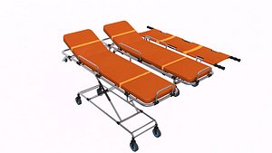 Ambulance Bed stretcher collection 3D model