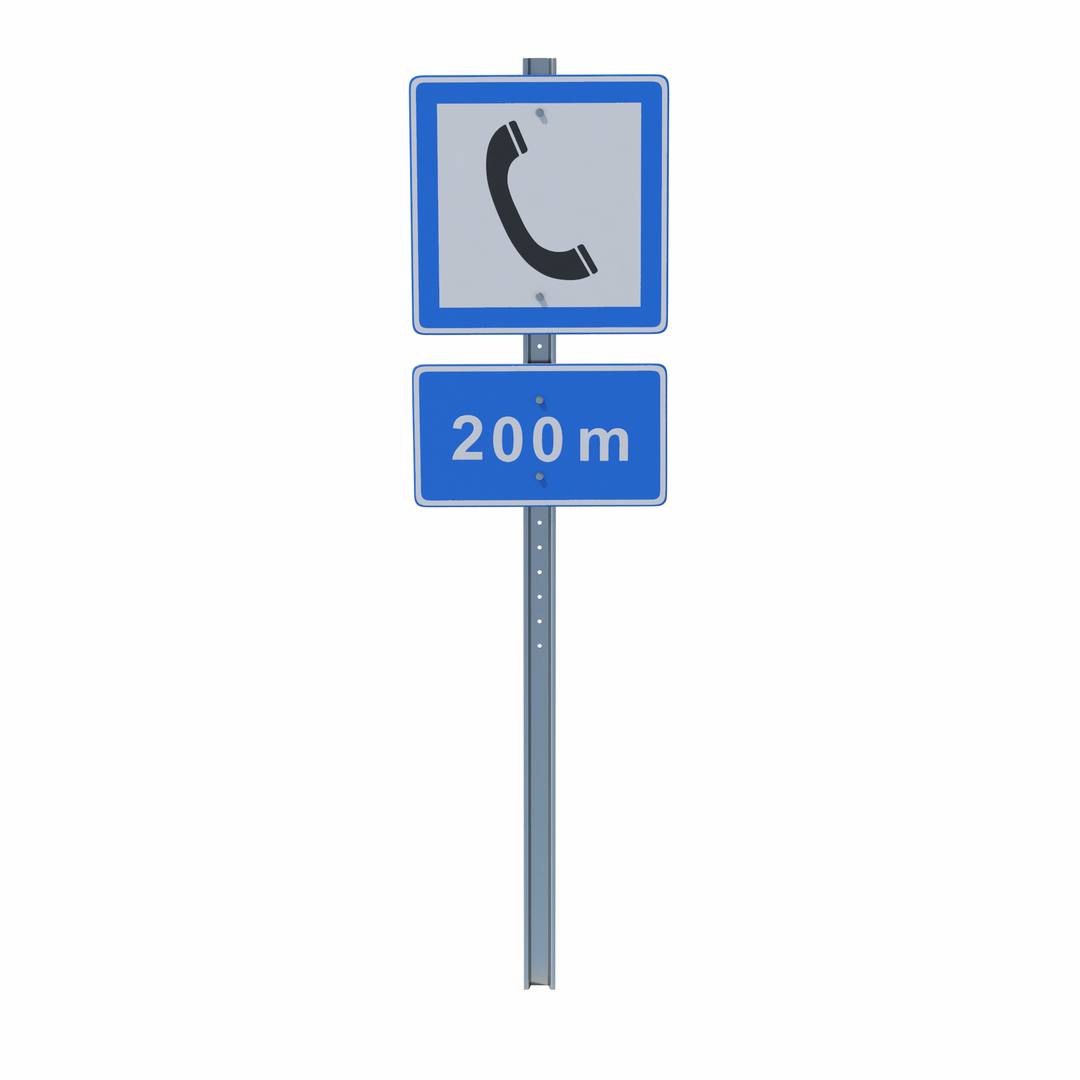 telephone road sign