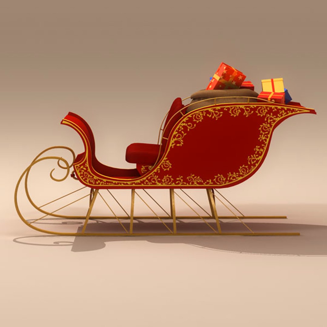 3d Sleigh Santa Claus