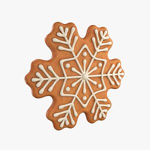 Gingerbread snowflake model