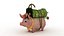 3D Cartoon pig model