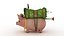 3D Cartoon pig model