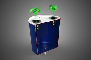 CUTAWAY DUAL PLANT BUCKET INDOOR GARDENING POT GROW CULTIVATION