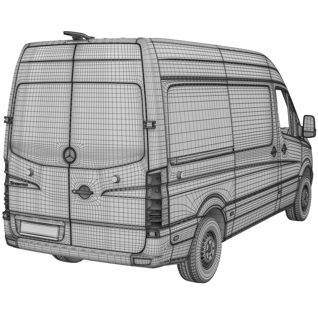 Mercedes-Benz Sprinter 2015 PanelVan L2H2 3D Model - TurboSquid 1900252