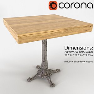 3d pbr table restaurant model