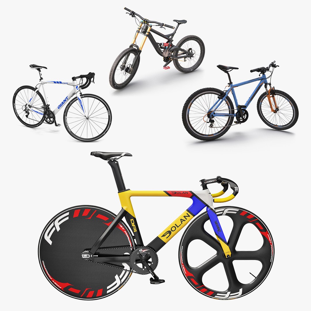 Modern Bikes Rigged Collection 2 3D model preview