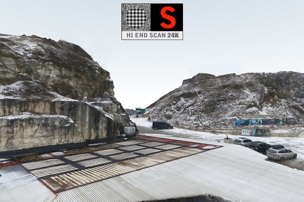 3D mega winter cliff -quarry
