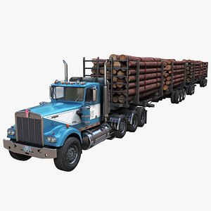 Kenworth super train log truck model