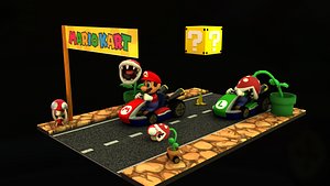 3D Mario Kart Scene