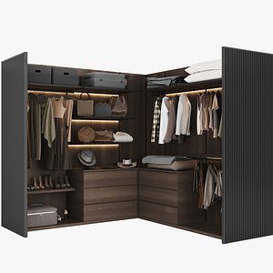 Wardrobe with filling  56 3D model
