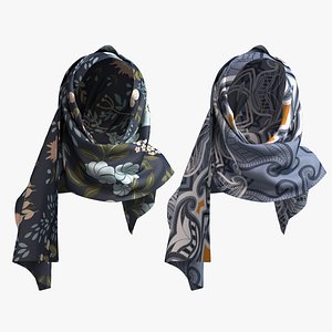 3D Plane Shawl  Scarf Collection 001 - PBR 8K model