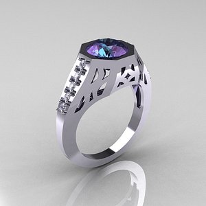 MR101F - Modern Edwardian Bridal Ring