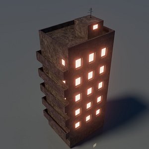 Multi-story high-rise building lamp or night light