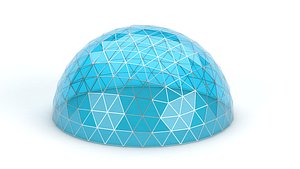 3D geodesic medium dome