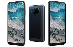 Nokia X100 Midnight Blue Low Poly model