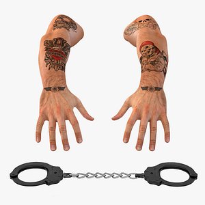 Man Hands with Handcuffs Collection
