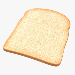Toast Bread Slice 3D Model