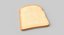 Model 3D Toast Bread Slice