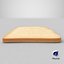 Model 3D Toast Bread Slice