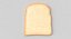 Model 3D Toast Bread Slice