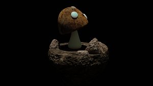 Mushroom Island 3D model