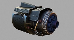 sci-fi big gun sci fi 3D model