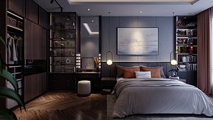 Bedroom Contemporer Interior Scene Blender Obj Fbx