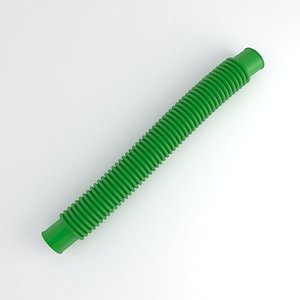 Hog Oval Corrugated Hose 01 Green 3D model