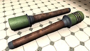 free stick grenade tile 3d model