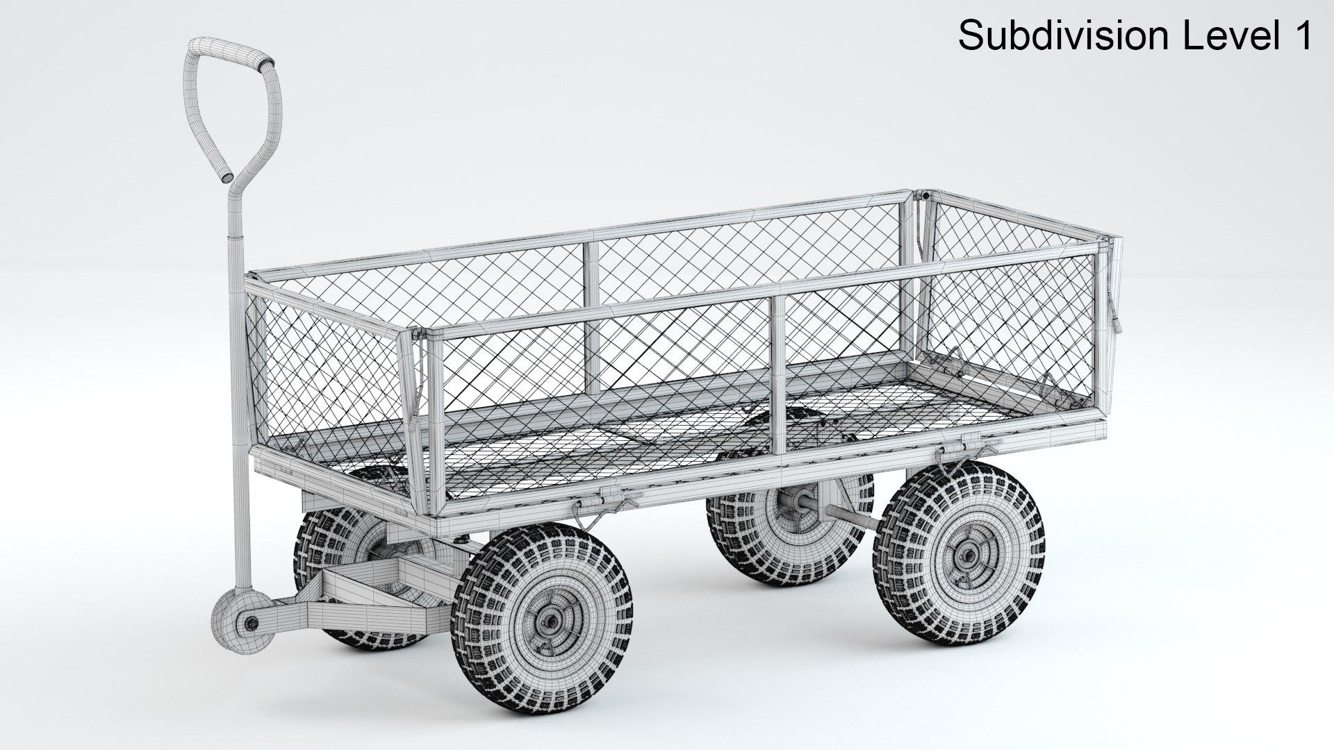 3D Costway Heavy Duty Garden Utility Cart Wagon Model - TurboSquid 1844757