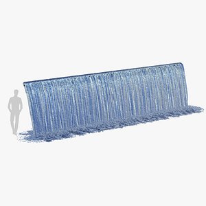 3D Waterfall Fountain 8m width 2m height - Animation of 15s at 30fps