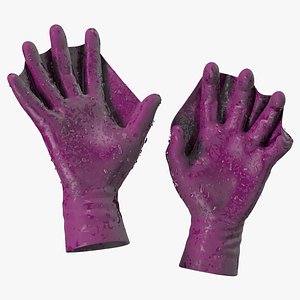 3D Power Swimming Gloves Rigged for Cinema 4D