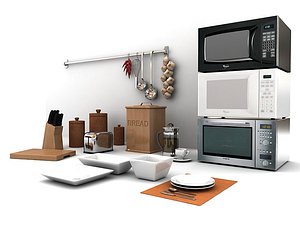 kitchen microwaves 3d model