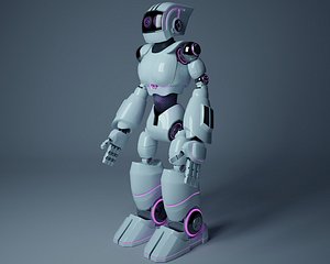female robot 3D model