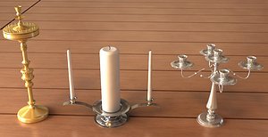 candle stands 3d max