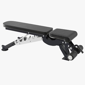 Adjustable Bench Press Black 3D model