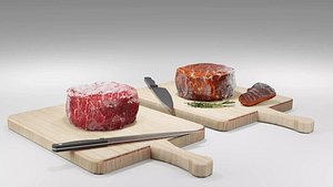 Filet mignon Low-poly 3D model