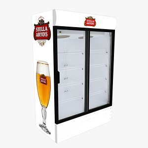 3D stella artois fridge sliding doors