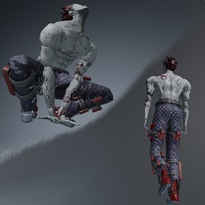 Fantasy character with many animations 3D model