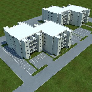 buildings 4 3d model