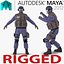 SWAT Policeman Rigged for Maya