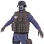 SWAT Policeman Rigged for Maya