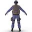 SWAT Policeman Rigged for Maya