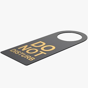 Gold Hotel Room Door Tag Do Not Disturb