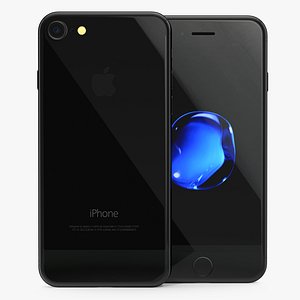 3d model iphone 7 jet black