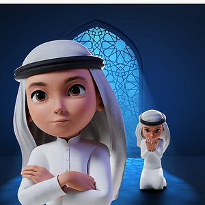Stylized Arab Kid Rigged