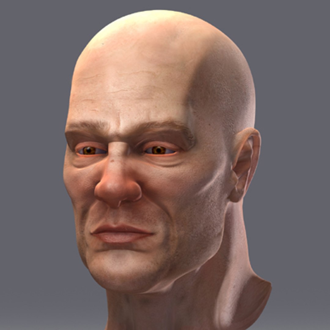 Male Head 3d Max