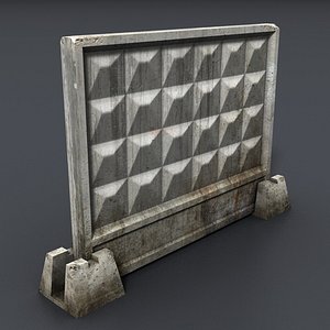 Concrete fence section