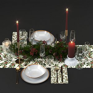 Table setting new year style