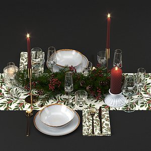 Table setting new year style